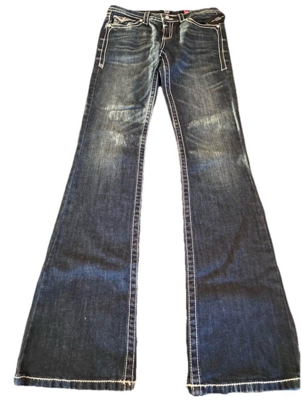 ANA 28/6  Boot Cut Jeans Rhinestones Women's Dark Wash Stretch NWT